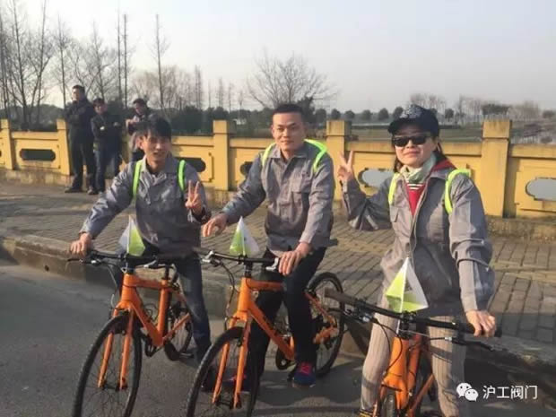 上海滬工閥門廠參加“2017年嘉定企業文化年”企業職工騎游活動(圖3)